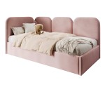 Polsterbett 120x200 cm mit weichen Seitenteilen und Bettkasten, MARGO SM 02