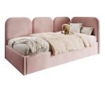 Polsterbett 120x200 cm mit weichen Seitenteilen und Bettkasten, MARGO SM 02