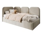 Polsterbett 120x200 cm mit weichen Seitenteilen und Bettkasten, MARGO SM 02
