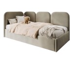 Polsterbett 120x200 cm mit weichen Seitenteilen und Bettkasten, MARGO SM 02