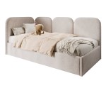 Polsterbett 120x200 cm mit weichen Seitenteilen und Bettkasten, MARGO SM 02