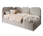 Polsterbett 120x200 cm mit weichen Seitenteilen und Bettkasten, MARGO SM 02