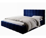 Polsterbett 180x200 cm mit elegantem Kopfteil und Bettkasten, Lattenrost mit Metallrahmen, IMPERIA S16