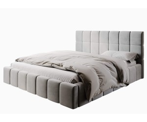 IMPERIA S16 Doppelbett 200x200 cm, Polsterbett mit Bettkasten, Lattenrost mit Metallrahmen