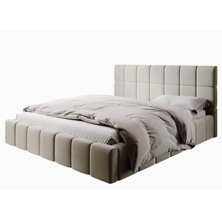 IMPERIA S16 Doppelbett 200x200 cm, Polsterbett mit Bettkasten, Lattenrost mit Metallrahmen