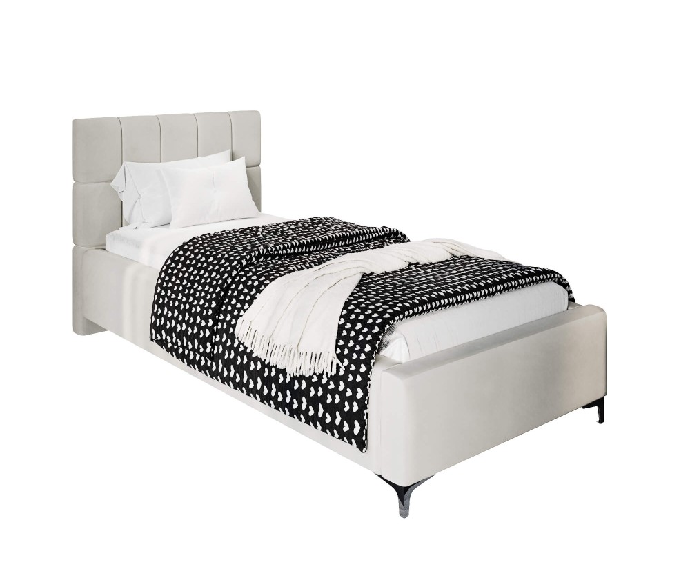 Polsterbett 80x200 cm, Jugendbett mit Kopfteil, Bettkasten und Lattenrost mit Metallrahmen, IMPERIA S14 Polsterbett 80x200 cm, Jugendbett mit Kopfteil, Bettkasten und Lattenrost mit Metallrahmen, IMPERIA S14