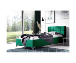 Elegantes Doppelbett 140x200 cm mit Kopfteil und Stauraum, Lattenrost mit Metallrahmen, Polsterbett IMPERIA S14
