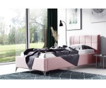 Elegantes Doppelbett 140x200 cm mit Kopfteil und Stauraum, Lattenrost mit Metallrahmen, Polsterbett IMPERIA S14
