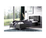 Modernes Schlafzimmerbett 160x200 cm mit Bettkasten und gepolstertem Kopfteil, Doppelbett IMPERIA S14