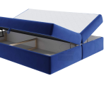 Boxspringbett 140x200 cm, Ehebett mit Bettkasten, niedriges Kopfteil auf Wunsch, Matratze zur Auswahl, MAGNUS 22A