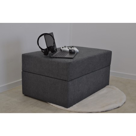INTARO P1 Großer Sitzpouf 120x60 cm mit Stauraum, Sitzhocker, Sitzpuff, Polsterhocker, Fußhocker, Gleitfüße