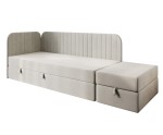 Kontinentalbett 90x200 cm für Jugendzimmer mit Sitzpuff, INTARO A28 Kontinentalbett 90x200 cm für Jugendzimmer mit Sitzpuff, INTARO A28