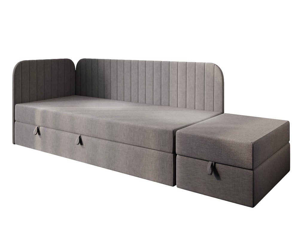 Kontinentalbett 90x200 cm für Jugendzimmer mit Sitzpuff, INTARO A28 Kontinentalbett 90x200 cm für Jugendzimmer mit Sitzpuff, INTARO A28