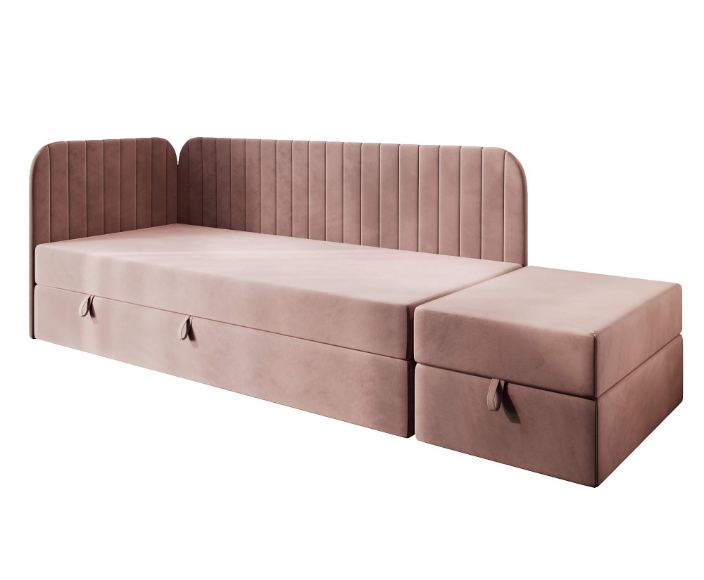 Kontinentalbett 100x200 cm für Jugendzimmer mit Sitzpuff, INTARO A28 Kontinentalbett 100x200 cm für Jugendzimmer mit Sitzpuff, INTARO A28