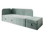 Kontinentalbett 100x200 cm für Jugendzimmer mit Sitzpuff, INTARO A28