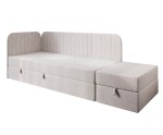 Kontinentalbett 100x200 cm für Jugendzimmer mit Sitzpuff, INTARO A28