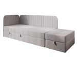 Kontinentalbett 100x200 cm für Jugendzimmer mit Sitzpuff, INTARO A28