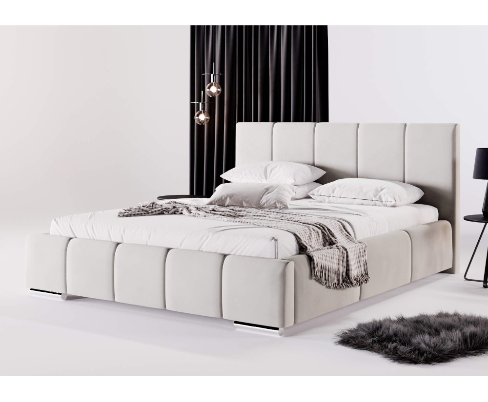 Doppelbett 160x200 cm mit vertikalen Nähten, Bettkasten, Lattenrost mit Metallrahmen, Polsterbett IMPERIA S01 Doppelbett 160x200 cm mit vertikalen Nähten, Bettkasten, Lattenrost mit Metallrahmen, Polsterbett IMPERIA S01