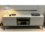 TV-Schrank 154 EVITA, TV-Kommode mit LED, Front 3D mit Lamellen, TV-Lowboard, Kaschmir