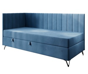 Jugendbett 80x200 cm mit Matratze, Bettkasten & Metallfüßen, AMELIA 2M