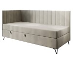Polsterbett 90x200 cm mit Matratze, Einzelbett auf Metallfüßen, AMELIA 2M Polsterbett 90x200 cm mit Matratze, Einzelbett auf Metallfüßen, AMELIA 2M
