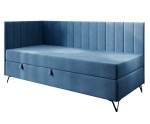 Polsterbett 90x200 cm mit Matratze, Einzelbett auf Metallfüßen, AMELIA 2M Polsterbett 90x200 cm mit Matratze, Einzelbett auf Metallfüßen, AMELIA 2M