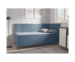 Jugendbett 100x200 cm mit Matratze und Bettkasten, Schlafsofa mit Metallfüßen, AMELIA 2M