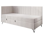 Jugendbett 100x200 cm mit Matratze und Bettkasten, Schlafsofa mit Metallfüßen, AMELIA 2M