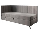 Jugendbett 100x200 cm mit Matratze und Bettkasten, Schlafsofa mit Metallfüßen, AMELIA 2M