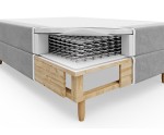 FREZJA M3 Hotelbett, Einzelbett 80x200 cm, mit Kopfteil und Bonellfederkernmatratze