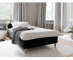 Hotelbett, Einzelbett 90x200 cm, mit Kopfteil und Bonellfederkernmatratze, FREZJA M3