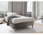 Hotelbett, Einzelbett 90x200 cm, mit Kopfteil und Bonellfederkernmatratze, FREZJA M3