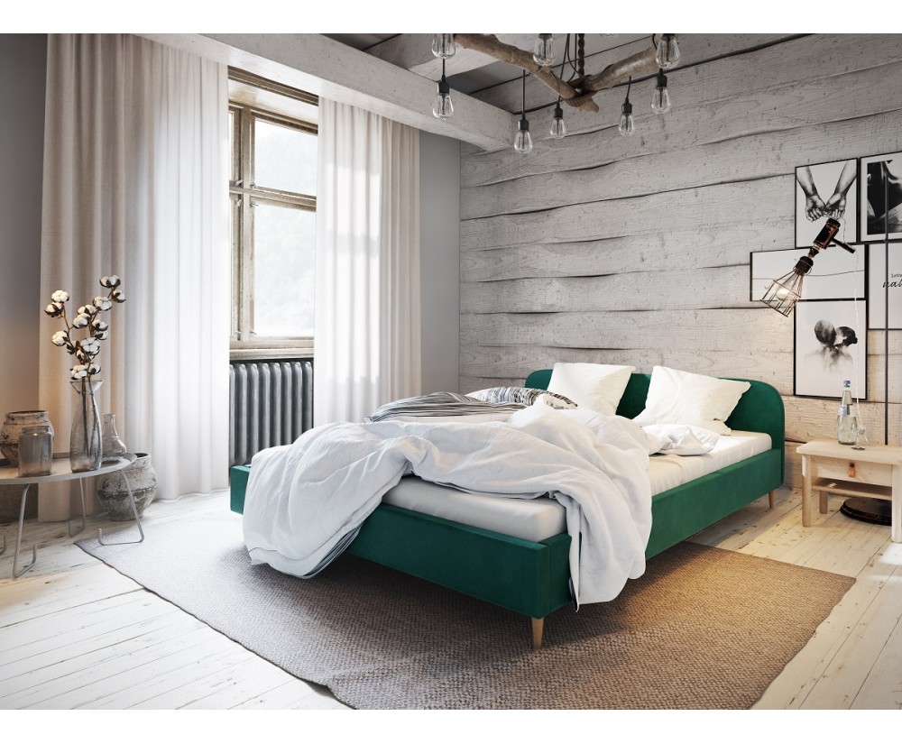 Hotelbett, Doppelbett 140x200 cm, Lattenrost mit Metallrahmen, OHNE Matratze, FREZJA T1