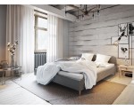 Hotelbett, Doppelbett 160x200 cm, Lattenrost mit Metallrahmen, OHNE Matratze, FREZJA T1