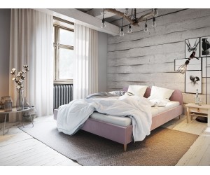 FREZJA T1 Hotelbett, Doppelbett 160x200 cm, Lattenrost mit Metallrahmen, OHNE Matratze