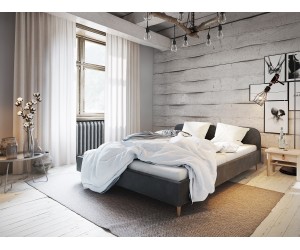 FREZJA T1 Hotelbett, Doppelbett 140x200 cm, Lattenrost mit Metallrahmen, OHNE Matratze