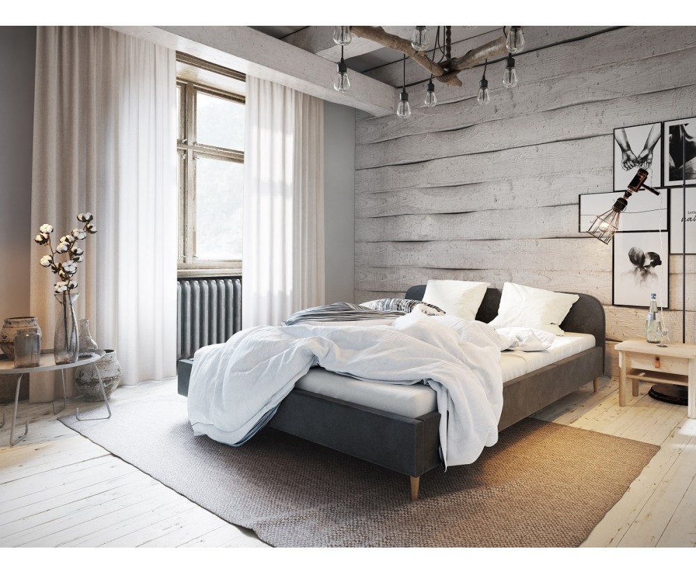 FREZJA T1 Hotelbett, Doppelbett 180x200 cm, Lattenrost mit Metallrahmen, OHNE Matratze