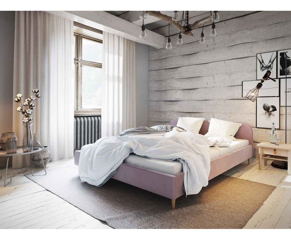 Hotelbett, Doppelbett 180x200 cm, Lattenrost mit Metallrahmen, OHNE Matratze, FREZJA T1