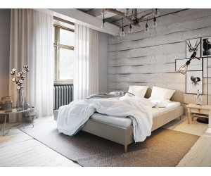 FREZJA T1 Hotelbett, Doppelbett 180x200 cm, Lattenrost mit Metallrahmen, OHNE Matratze