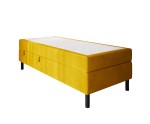 Hotelbett 90x200 cm, Kontinentalbett für Pensionen, Einzelbett mit Bettkasten, BONELL-Matratze, PALAZIO 1M