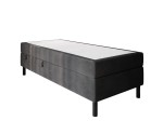 Hotelbett 100x200 cm, Kontinentalbett für Pensionen, Einzelbett mit Bettkasten, BONELL-Matratze, PALAZIO 1M