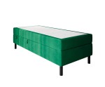 Hotelbett 100x200 cm, Kontinentalbett für Pensionen, Einzelbett mit Bettkasten, BONELL-Matratze, PALAZIO 1M