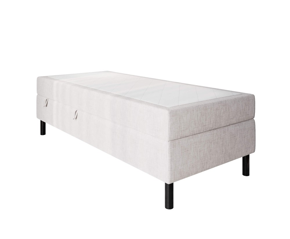 Hotelbett 100x200 cm, Kontinentalbett für Pensionen, Einzelbett mit Bettkasten, BONELL-Matratze, PALAZIO 1M