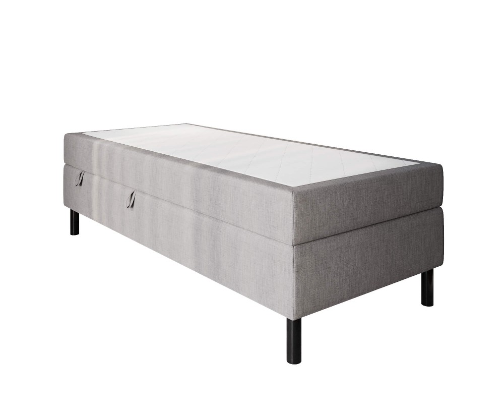 Hotelbett 100x200 cm, Kontinentalbett für Pensionen, Einzelbett mit Bettkasten, BONELL-Matratze, PALAZIO 1M