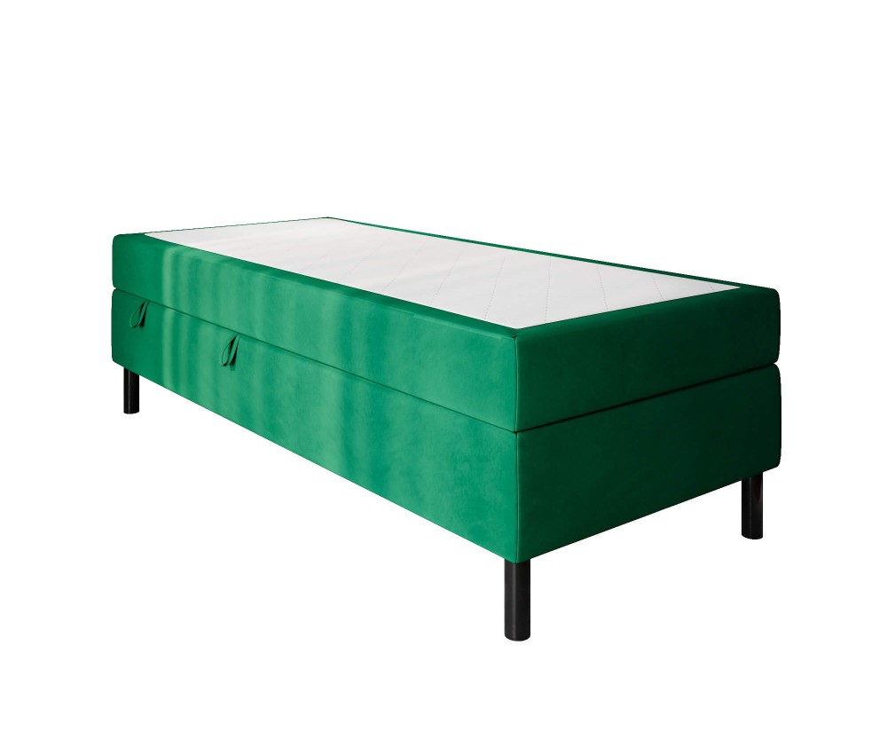 Hotelbett 120x200 cm, Kontinentalbett für Pensionen, Jugendbett mit Bettkasten, BONELL-Matratze, PALAZIO 1M