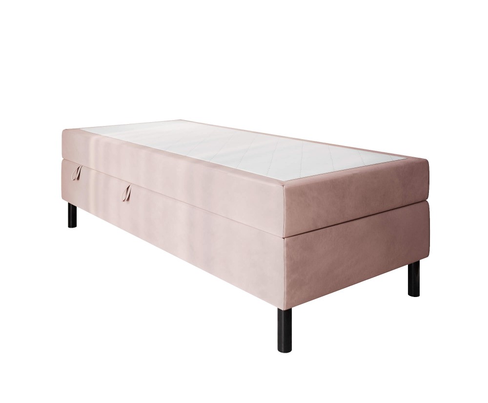 Hotelbett 120x200 cm, Kontinentalbett für Pensionen, Jugendbett mit Bettkasten, BONELL-Matratze, PALAZIO 1M