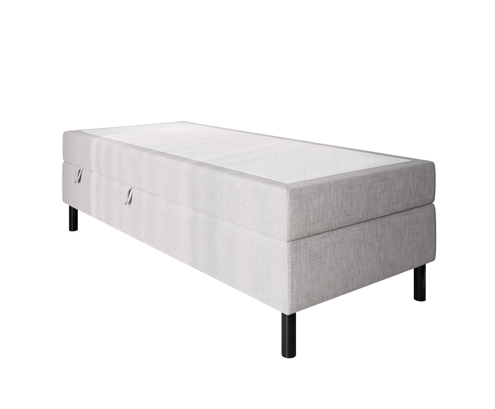 Hotelbett 120x200 cm, Kontinentalbett für Pensionen, Jugendbett mit Bettkasten, BONELL-Matratze, PALAZIO 1M