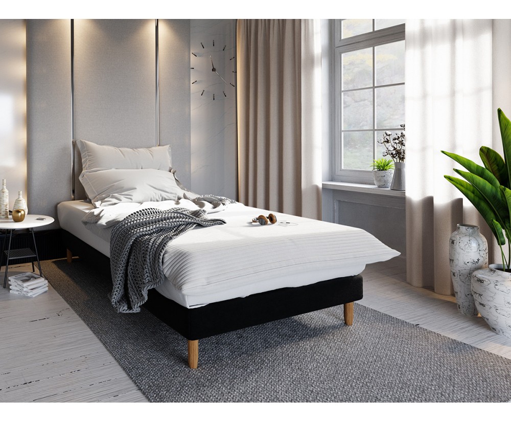 Hotelbett, Einzelbett 90x200 cm, mit Bonellfederkernmatratze, FREZJA M2