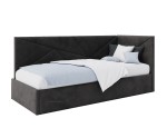 Polsterbett 90x200 cm, Lattenrost mit Metallrahmen, Jugendbett, mit Bettkasten, ohne Matratze, AMADEUSZ SM 02