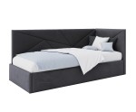 Polsterbett 90x200 cm, Lattenrost mit Metallrahmen, Jugendbett, mit Bettkasten, ohne Matratze, AMADEUSZ SM 02
